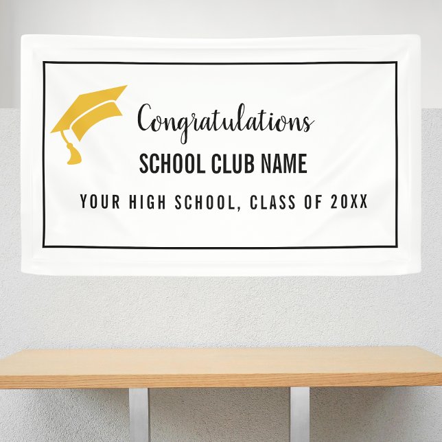 Bannière de remise des diplômes Black Custom Club (Créateur téléchargé)