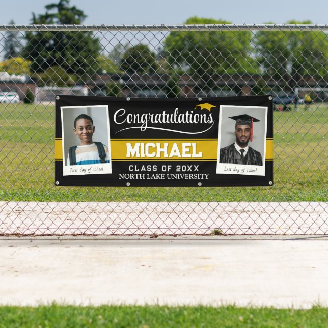 Bannière de remise des diplômes modifiable Alors e (En situation)