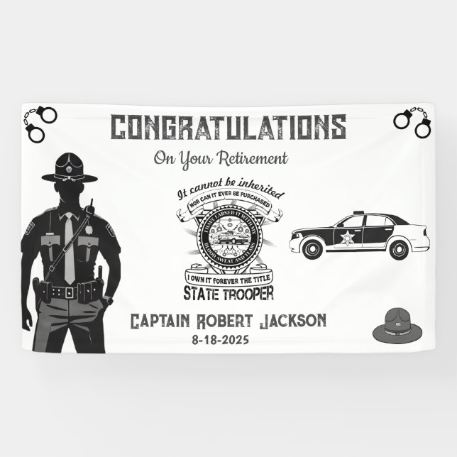 Bannière de retrait de l'or noir du soldat d'état (Horizontal)