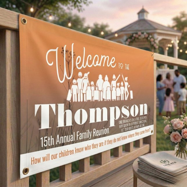 Bannière de réunion de la famille Sunset de la côt (Family Reunion Banner )