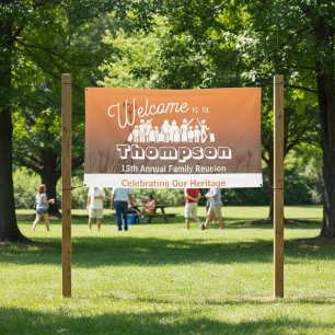 Bannière de réunion de la famille Sunset de la côt