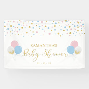 Bannière de Révélation du Sexe Bébé Rose et Bleu a