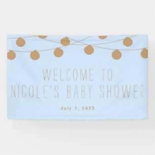 Bannière de salle de Baby Shower avec guirlande lu