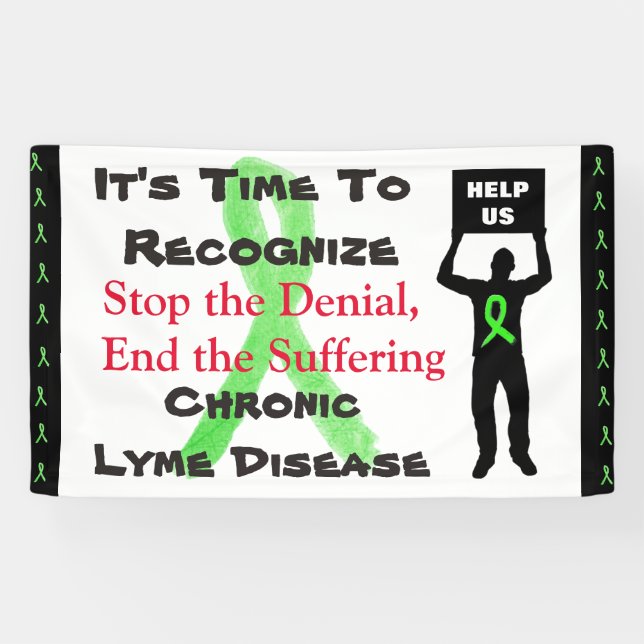 Bannière de sensibilisation à la maladie de Lyme,  (Horizontal)