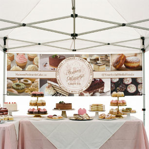 Bannière de stand de marché de pâtisserie de cupca