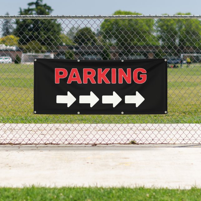 Bannière de stationnement personnalisée (En situation)