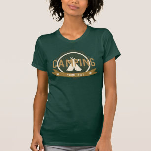 Bannière de tente de camping mignonne T-shirt de c