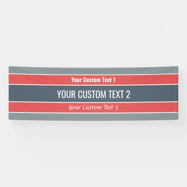 Bannière de texte personnalisé Motif (Horizontal)