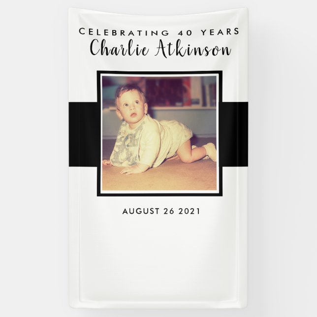 bannière de toile de fond de photo d'anniversaire  (Vertical)