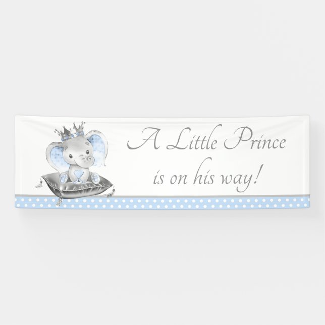 Bannière de toile de fond pour Baby Shower Prince  (Horizontal)