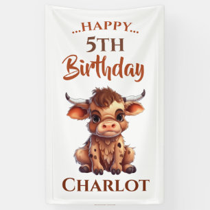 Bannière de vache Brown drôle