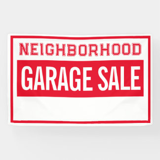Bannière de vente de garage de quartier 0,76 m X 1