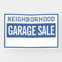 Bannière de vente de garage de quartier 76 cm X 12