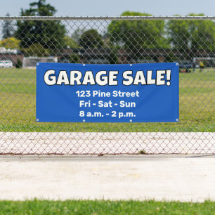 Bannière de VENTE DE GARAGE personnalisée !
