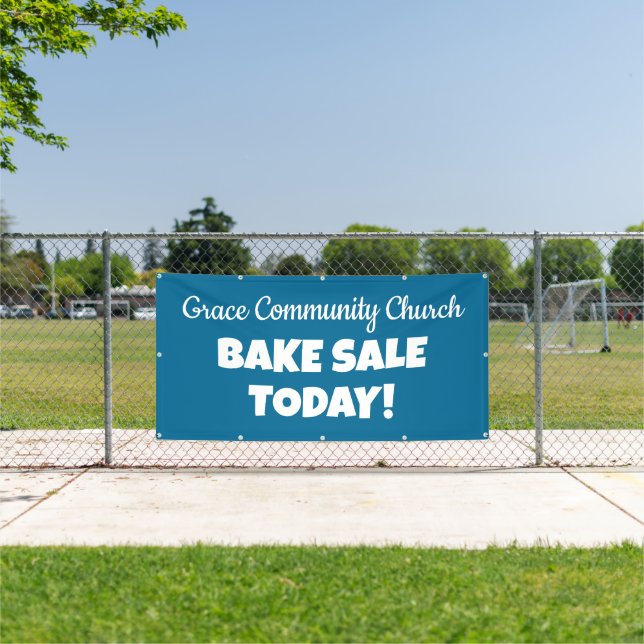 Bannière de vente de gâteaux de l'église personnal (Insitu)
