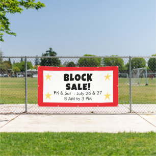 Bannière de vente en bloc