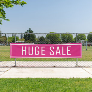 Bannière de vente énorme rose