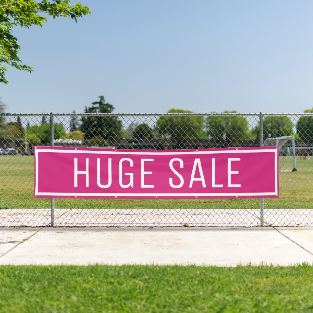Bannière de vente énorme rose (En situation)