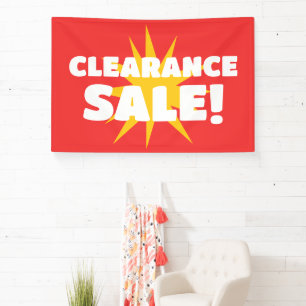 Bannière de vente Red Starburst Clearing