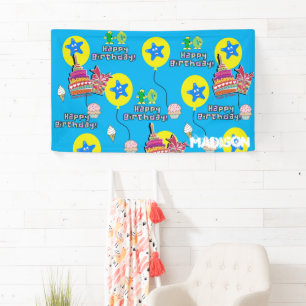 Bannière de vinyle, Bannière joyeuse du 10e annive