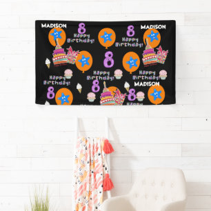 Bannière de vinyle, Bannière joyeuse du 8e anniver