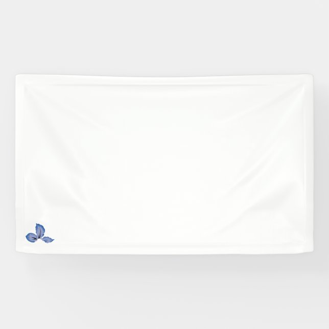 Bannière de vinyle décorative bleu-cyan (Horizontal)
