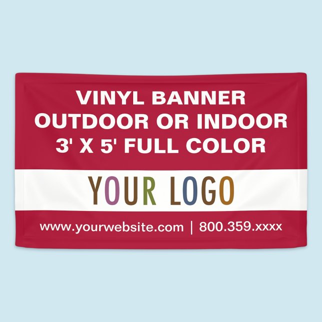 Bannière de vinyle personnalisée 3' x 5' Signal ex (MISOOK Vinyl Banner with Logo 3 x 5 ft)