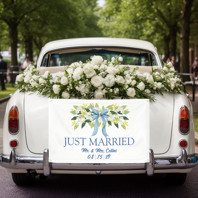 Bannière de voiture « Fleurs et ruban » pour jeune (Créateur téléchargé)