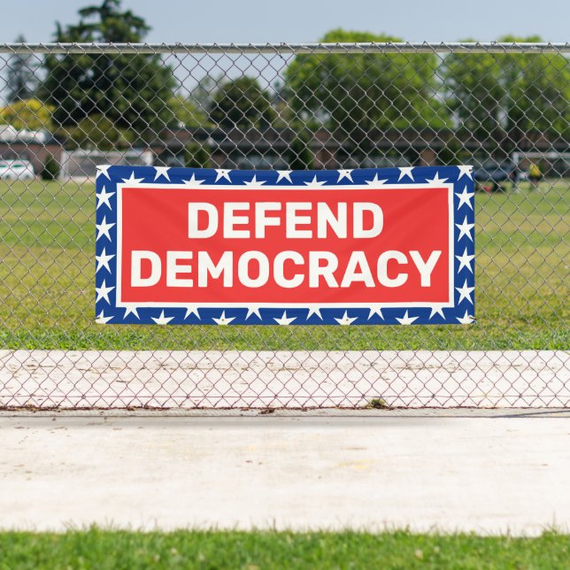 Bannière Défendre la démocratie (En situation)