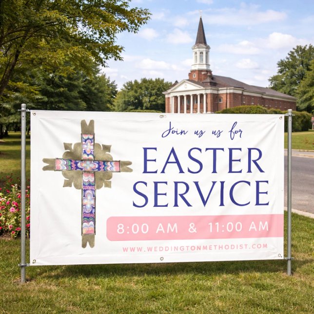 Bannière d'église pour le service de Pâques (Créateur téléchargé)
