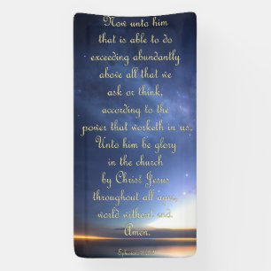 Bannière d'encouragement - Éphésiens 3:20-21