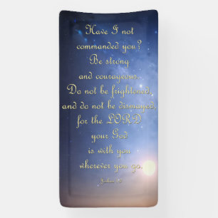 Bannière d'encouragement - Joshua 1:9