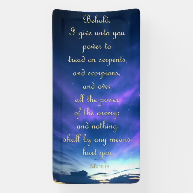 Bannière d'encouragement - Luc 10:19 (Verticale)