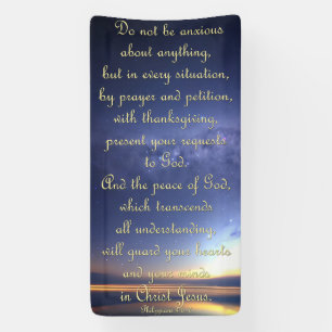 Bannière d'encouragement - Philippiens 4:6-7