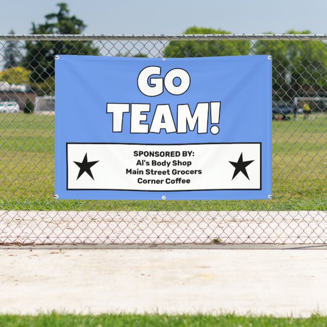 Bannière d'équipe bleue personnalisée (Insitu)
