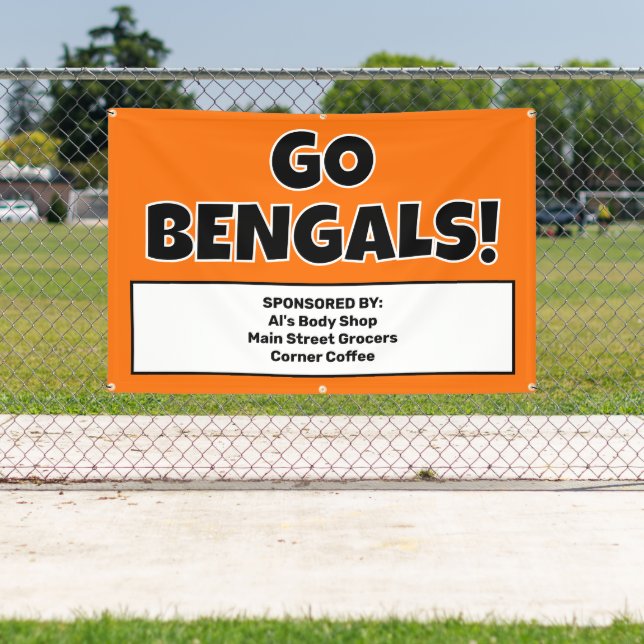Bannière d'équipe sportive Orange personnalisée (Insitu)