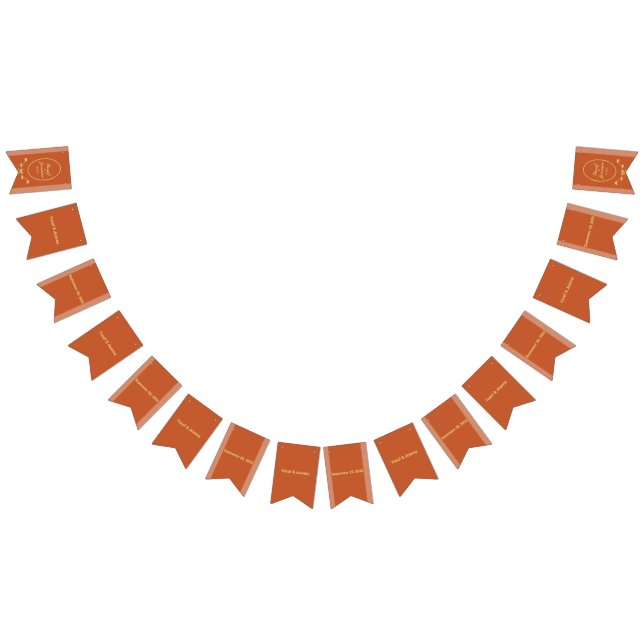 Bannière des drapeaux de Bung Mariage en terre cui (Tout)