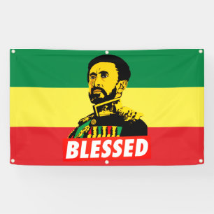 Bannière des racines de Jah Rastafari Haile Selass