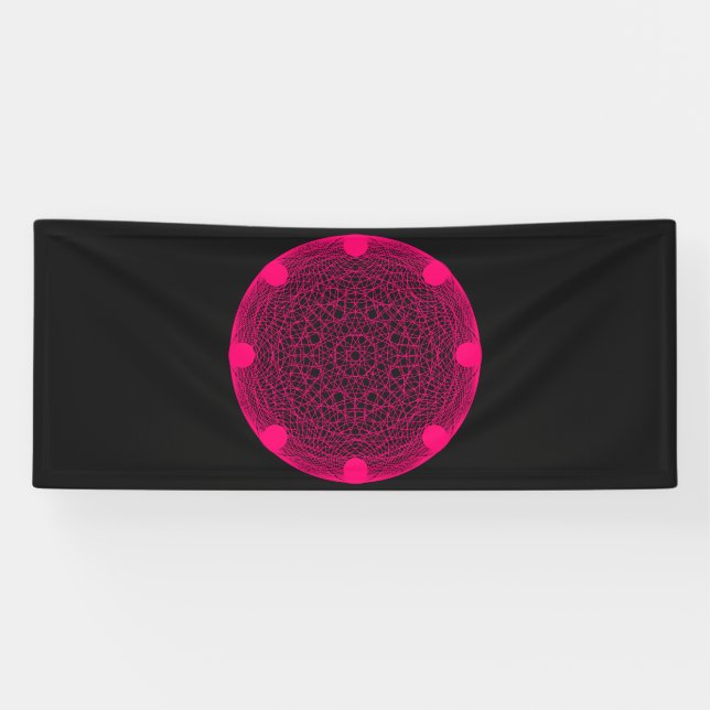Bannière d'événement audacieuse Mandala Rose Néon  (Horizontal)