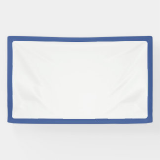 Bannière d'événement blanche avec cadre bleu perso