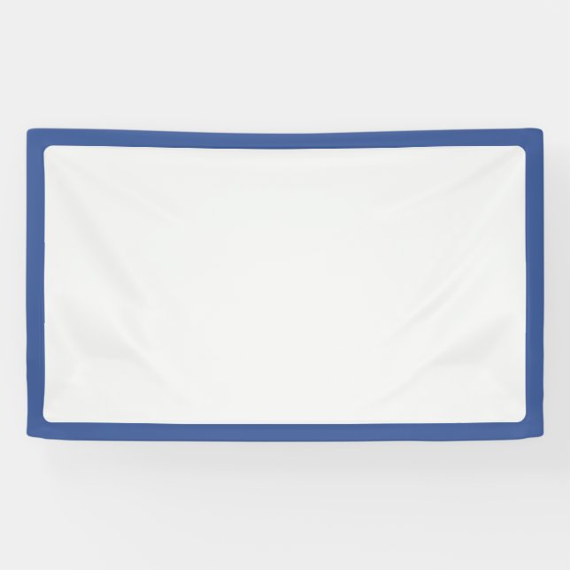 Bannière d'événement blanche avec cadre bleu perso (Horizontal)