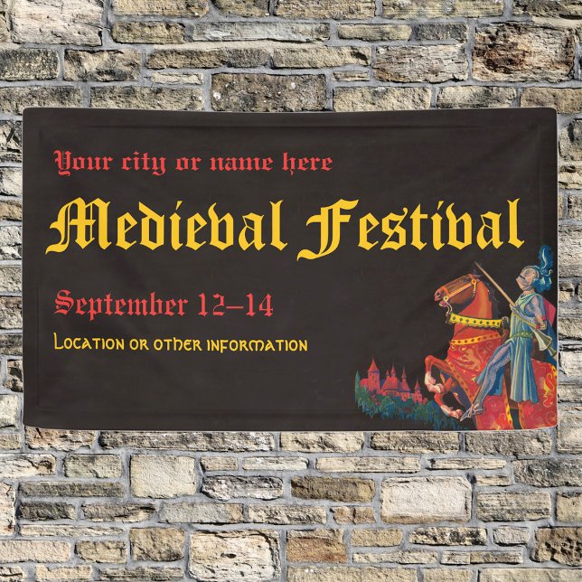 Bannière d'événements médiévaux de Knight ou Renai (Créateur téléchargé)