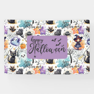 Bannière d'Halloween charmante