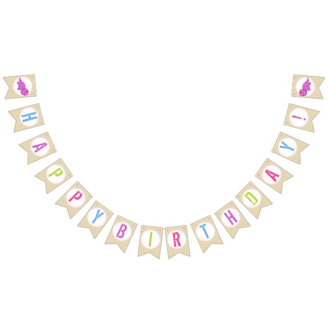 Bannière Dinosaure Rose Dinosaur Bannière Annivers (Tout)