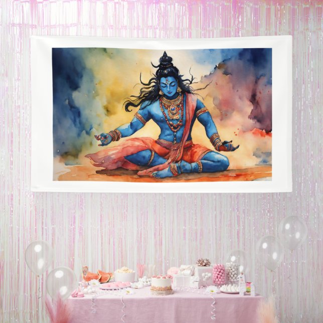 Bannière Divine Shiva : L'Art Sacré pour votre esp (Fête)