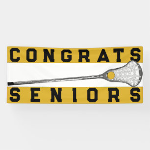 Bannière dorée de nuit Lacrosse Senior