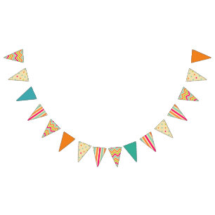 Bannière drapeau Chevron Stripe et Polka Dot