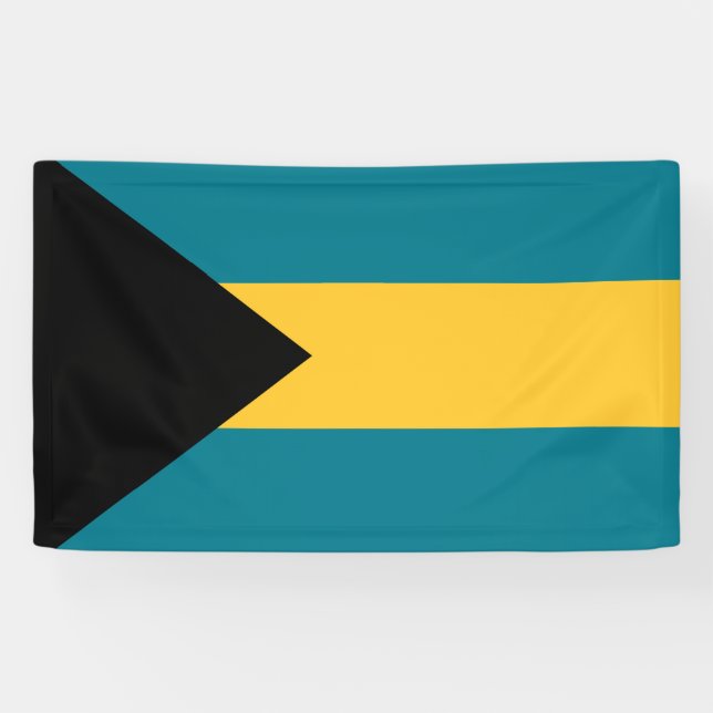 Bannière drapeau des Bahamas (Horizontal)