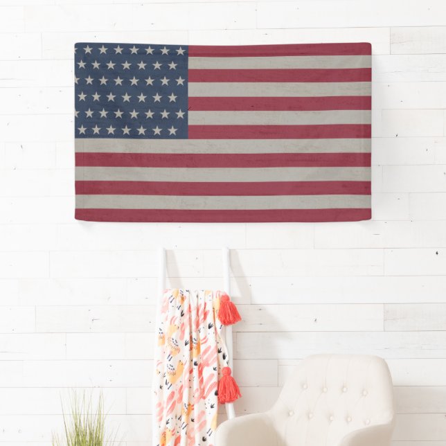 BANNière DRAPEAU ÉTATS-UNIS 4 JUILLET (En situation)