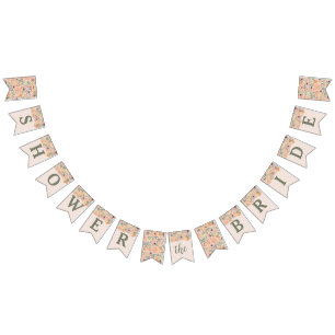 Bannière drapeau Fête des mariées florale